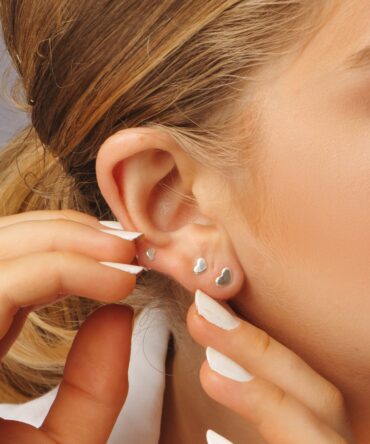 Trio de Brincos Coração – Prata 925